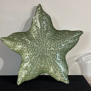 Elegant Green Starfish Sculpture decorative bowl